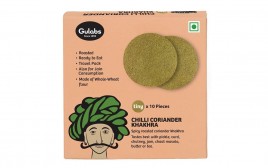 Gulabs Tiny Chilli Coriander Khakhra   Box  10 pcs